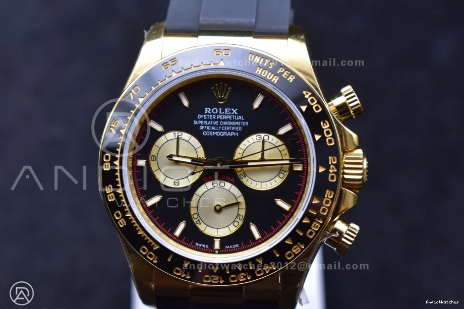 (Weighted) YG Sophisticated 126518 1:1 V6 QF Daytona on Strap Black Oysterflex Dial Best SH4131 Edition 807 1030